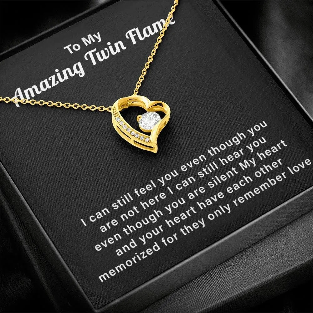 Forever Love Necklace To My Amazing Twin Flame Gift, Necklace For Girlfriend/soulmate, Twin Flame Spiritual Gift Present For Twin Flame, Jewelry Necklace For Her.