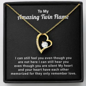 Forever Love Necklace To My Amazing Twin Flame Gift, Necklace For Girlfriend/soulmate, Twin Flame Spiritual Gift Present For Twin Flame, Jewelry Necklace For Her.