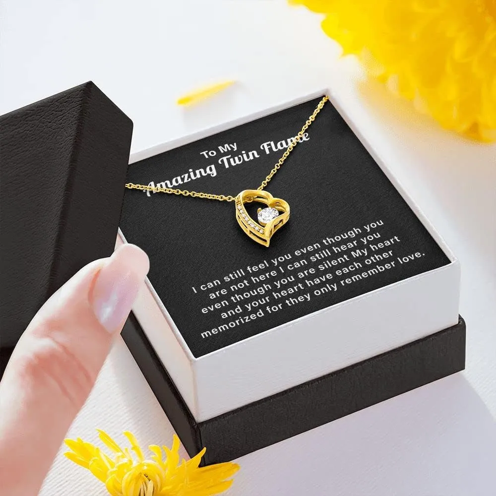 Forever Love Necklace To My Amazing Twin Flame Gift, Necklace For Girlfriend/soulmate, Twin Flame Spiritual Gift Present For Twin Flame, Jewelry Necklace For Her.
