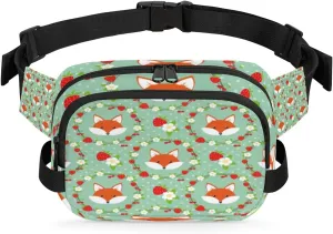 Foxes Garlands Durable Waterproof Fanny Pack with Double Zipper Closure - Organize Your Essentials with Ease - Lightweight and Comfortable for Men and Women