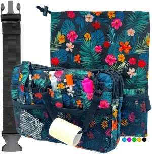 French KOKO Cute Nursing Fanny Pack with Medical Gear Pockets and BONUS Extension Strap Nurse Supplies Accessories Women Organizer Pouch Tool Belt Storage for Stethoscopes (Jungle, Horizontal Bag)