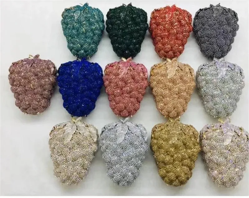 Fruit Grape Crystal Clutch