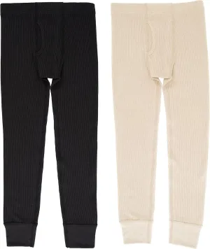 Fruit of the Loom boys Premium 2-pack Thermal Waffle Bottom