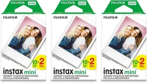 Fujifilm Instax Mini Instant Film (3 Twin Packs, 60 Total Pictures) for Instax Cameras