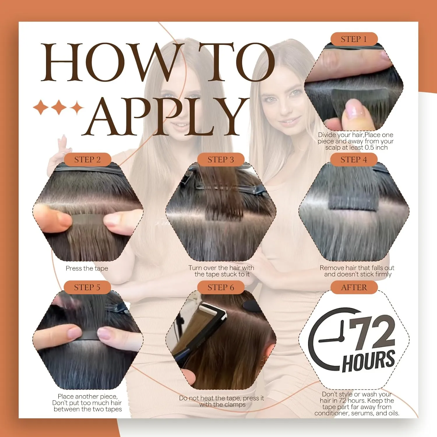 Full Shine Straight Hair Extensions Tape in Color 3 Brown Tape in Hair Extensions Human Hair 20 Inch Long Straight Hair 50Gram Tape ins Human Hair Extension 20Pcs for Wedding Remy Hair Extension