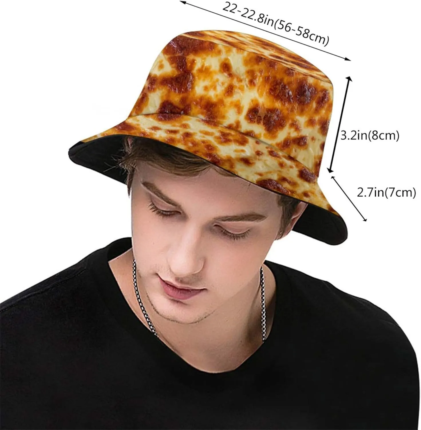 Funny Food Pattern Bucket Hats Outdoor Summer Fisherman Cap Travel Beach Hat Packable Sun Hat for Women Men
