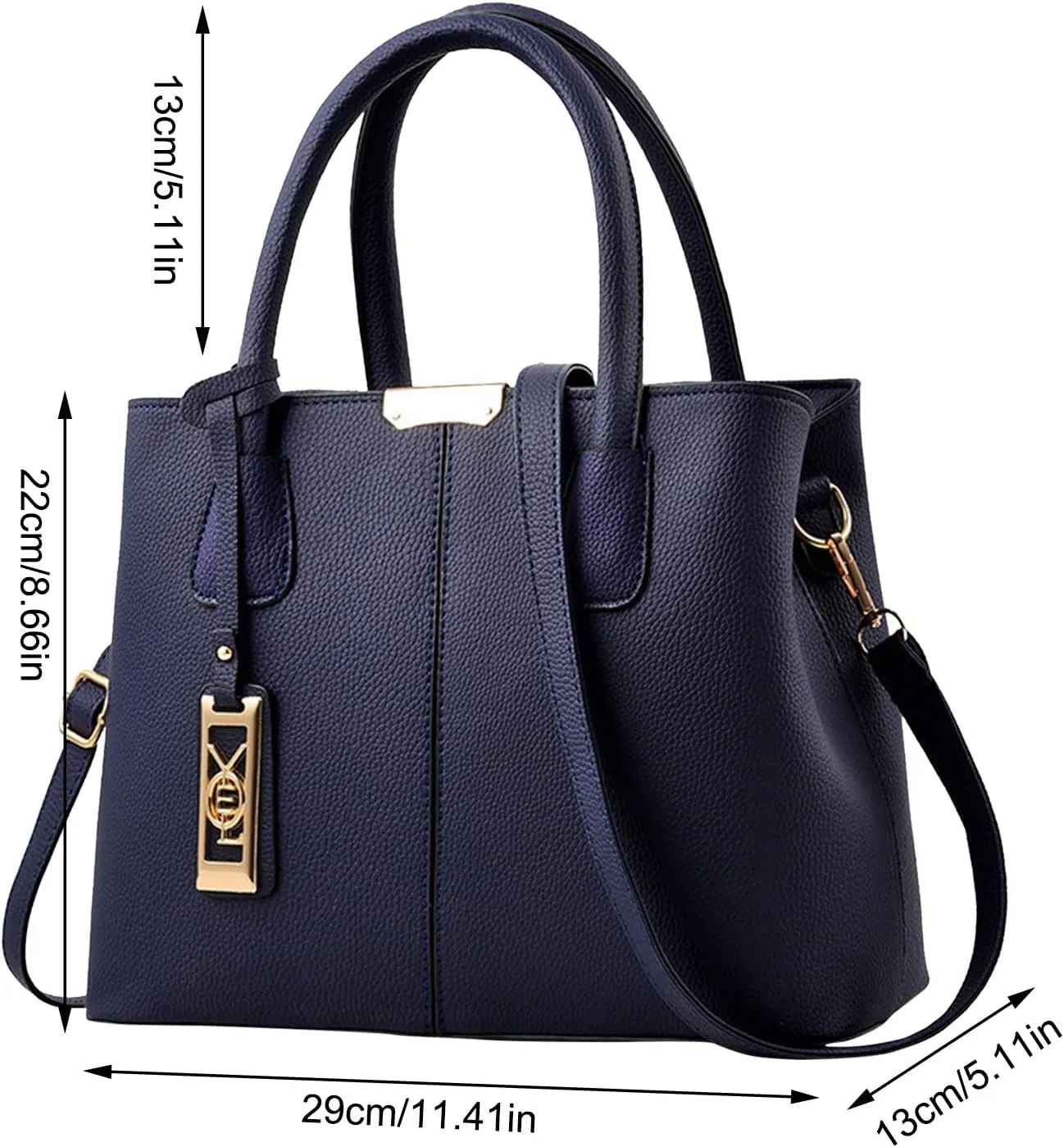 FZVYD Aesthetic Tote Bag,Women Top Handle Satchel Handbag Leather Classic Crossbody Bag Fashion Ladies Elegant Shoulder Bag Tote Purse 2024 Black-b