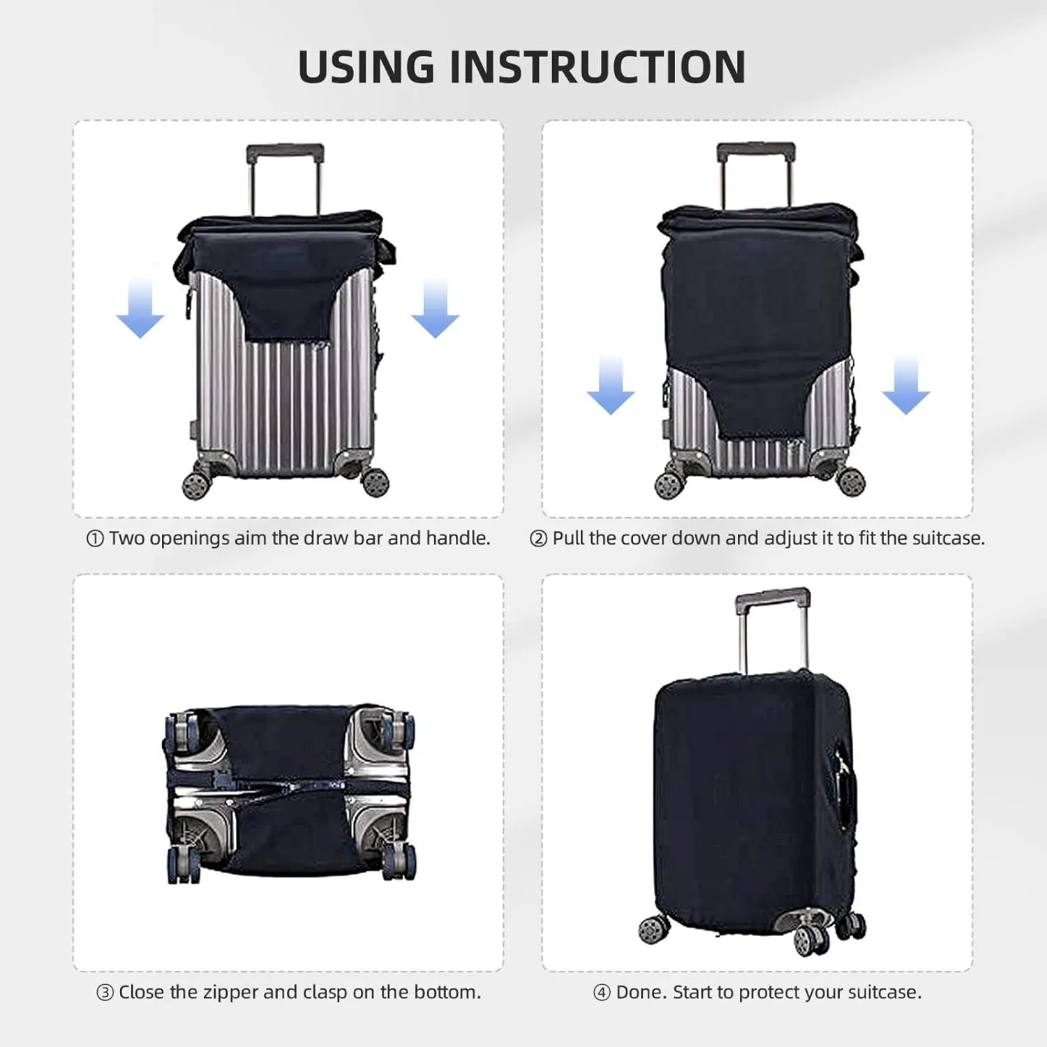 Galaxy Luggage Cover Washable Elastic Suitcase Cover Anti-Scratch Travel Luggage Protector Covers for Kids Adult XL fits 29-32 inch Suitcase