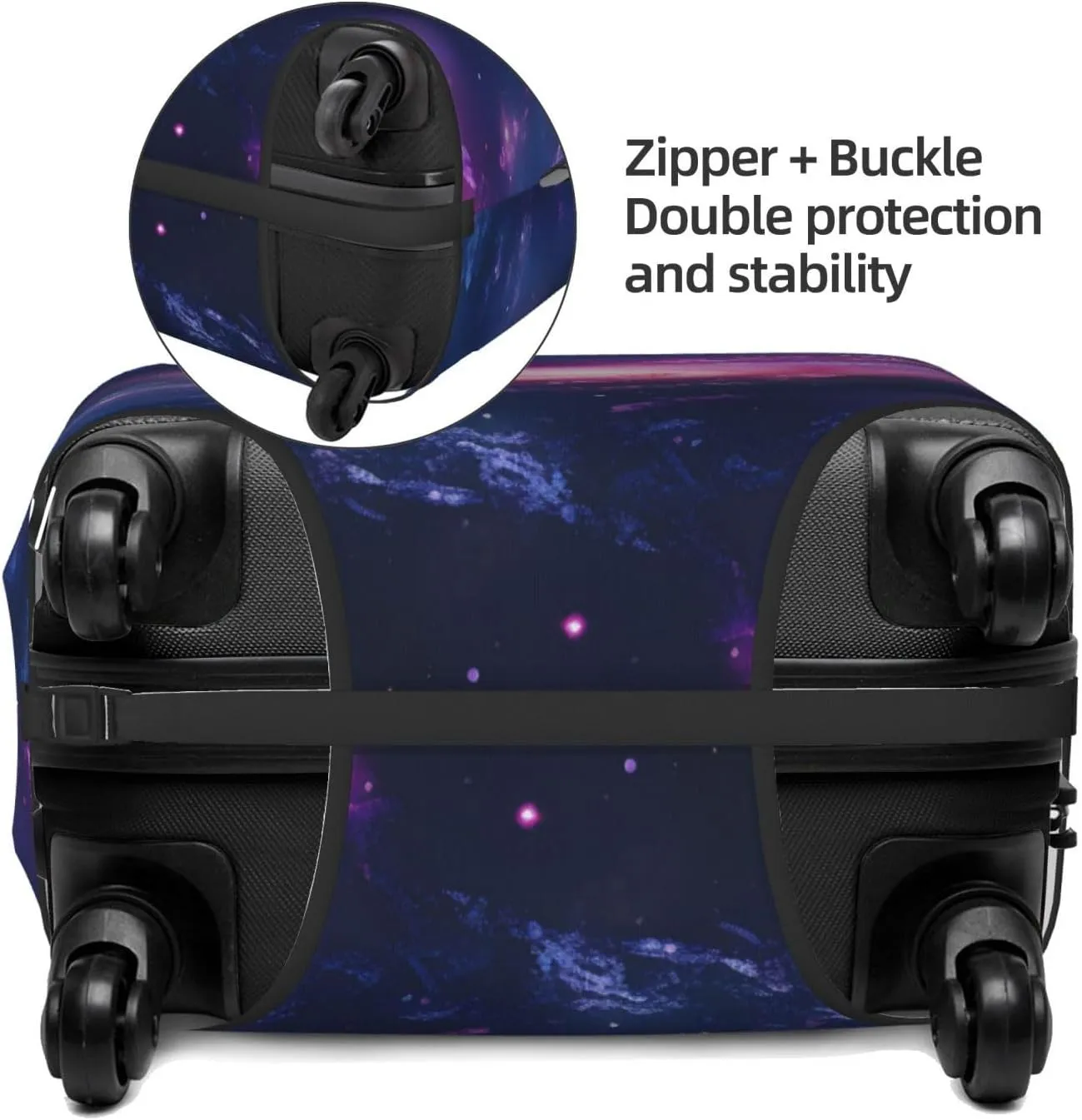 Galaxy Luggage Cover Washable Elastic Suitcase Cover Anti-Scratch Travel Luggage Protector Covers for Kids Adult XL fits 29-32 inch Suitcase