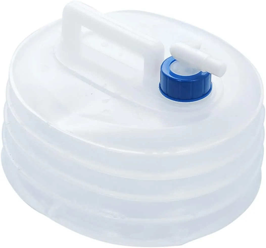 GALPADA 1pc Portable Folding Water Container with Faucet Lightweight Outdoor Water Bucket for Camping Hiking and Vehicle Use Easy to Carry and Store