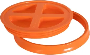 Gamma2 Gamma Seal Lid for Utility Buckets - Fits 3.5, 5, 6 & 7 gallon buckets, Orange, Made in USA