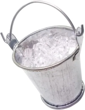 Garneck 1 Set Mini Ice Pail Model Simulated Miniature Ice Bucket Figurine for Dollhouse Accessories Tiny Model Safe Rounded Edges Material for Creative Play