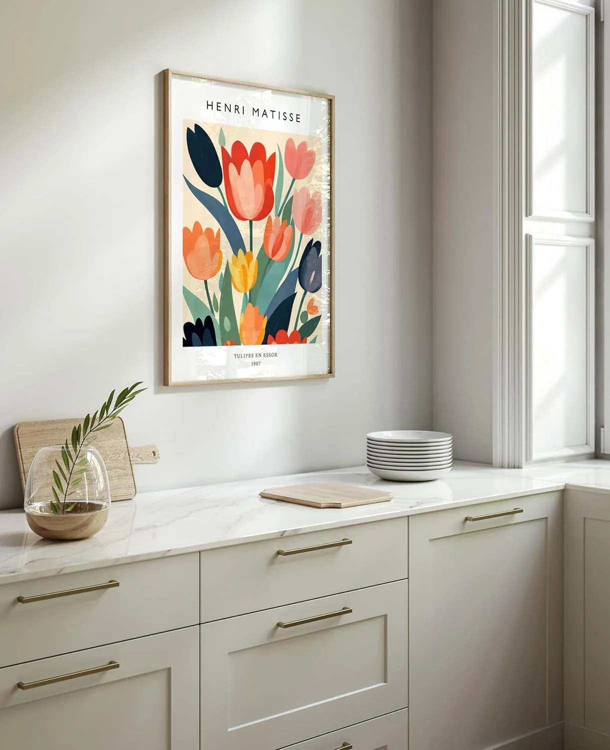 Generic Henri Matisse Print, Matisse Poster, Matisse Wall Art, Matisse Art Print, Flower Matisse Print, Matisse Tulips, Matisse Flower Market Print Unframed #1071 24x36 Inches, white