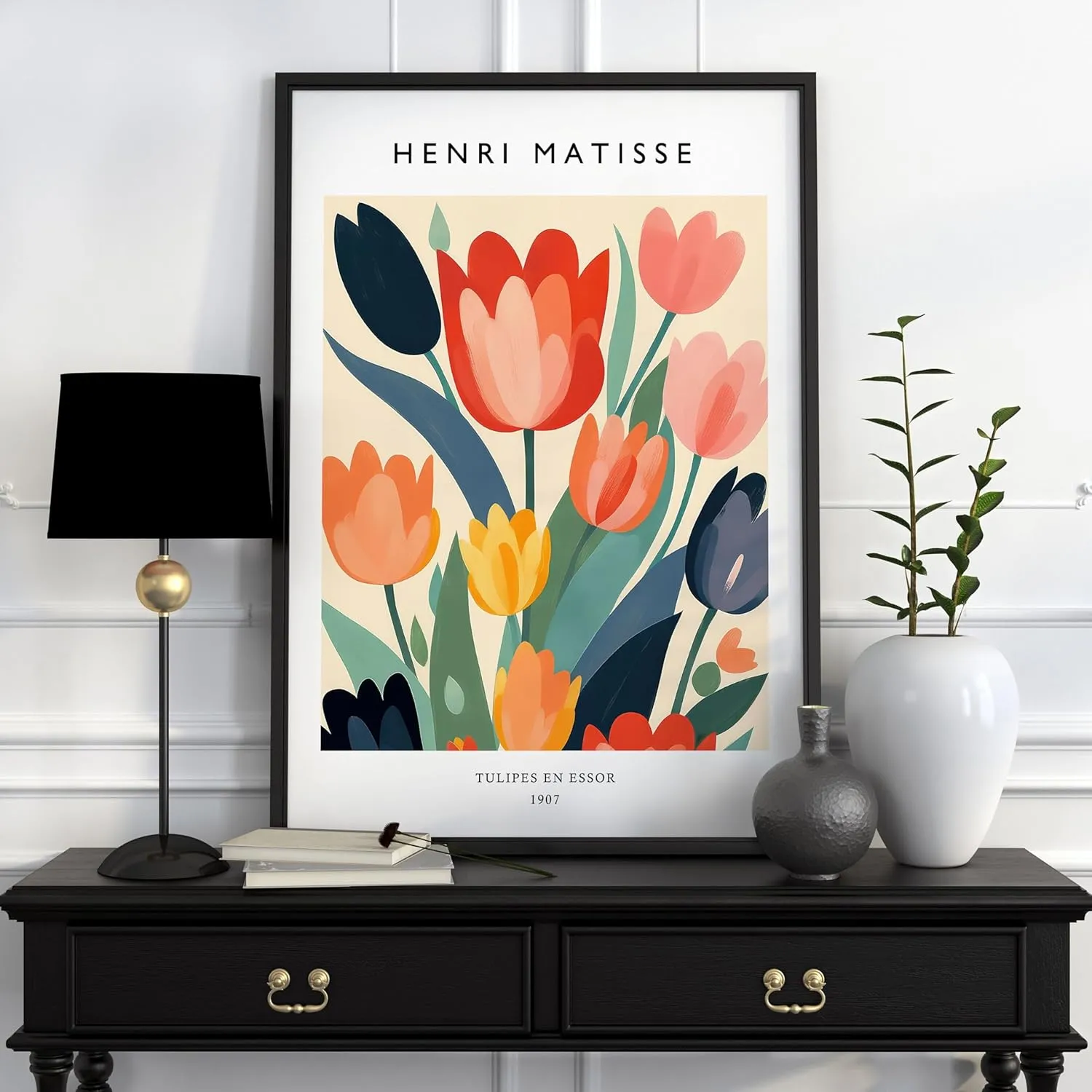 Generic Henri Matisse Print, Matisse Poster, Matisse Wall Art, Matisse Art Print, Flower Matisse Print, Matisse Tulips, Matisse Flower Market Print Unframed #1071 24x36 Inches, white