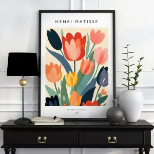 Generic Henri Matisse Print, Matisse Poster, Matisse Wall Art, Matisse Art Print, Flower Matisse Print, Matisse Tulips, Matisse Flower Market Print Unframed #1071 24x36 Inches, white