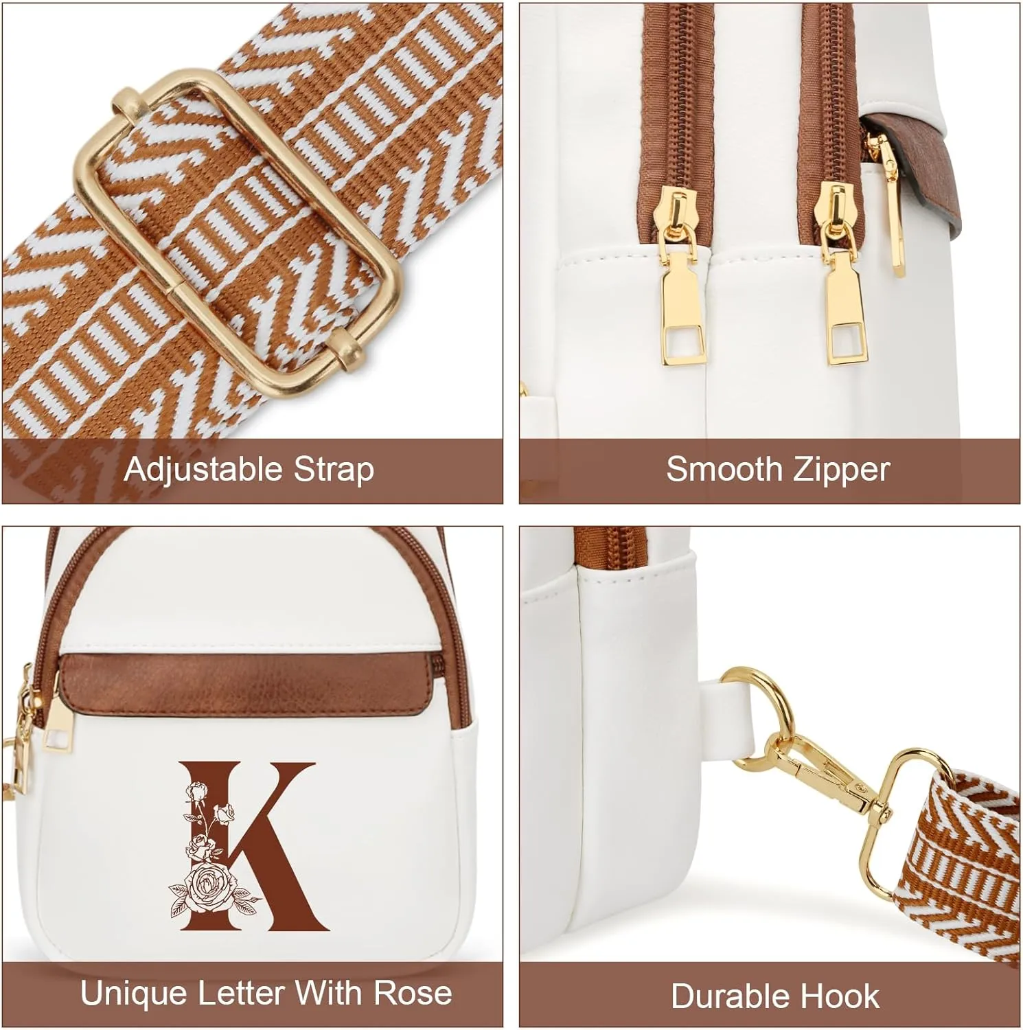 Gifts for Women Mothers Day Gifts Crossbody Bags Sling Bag Fanny Packs for Women with Initial Letter Chest Bag