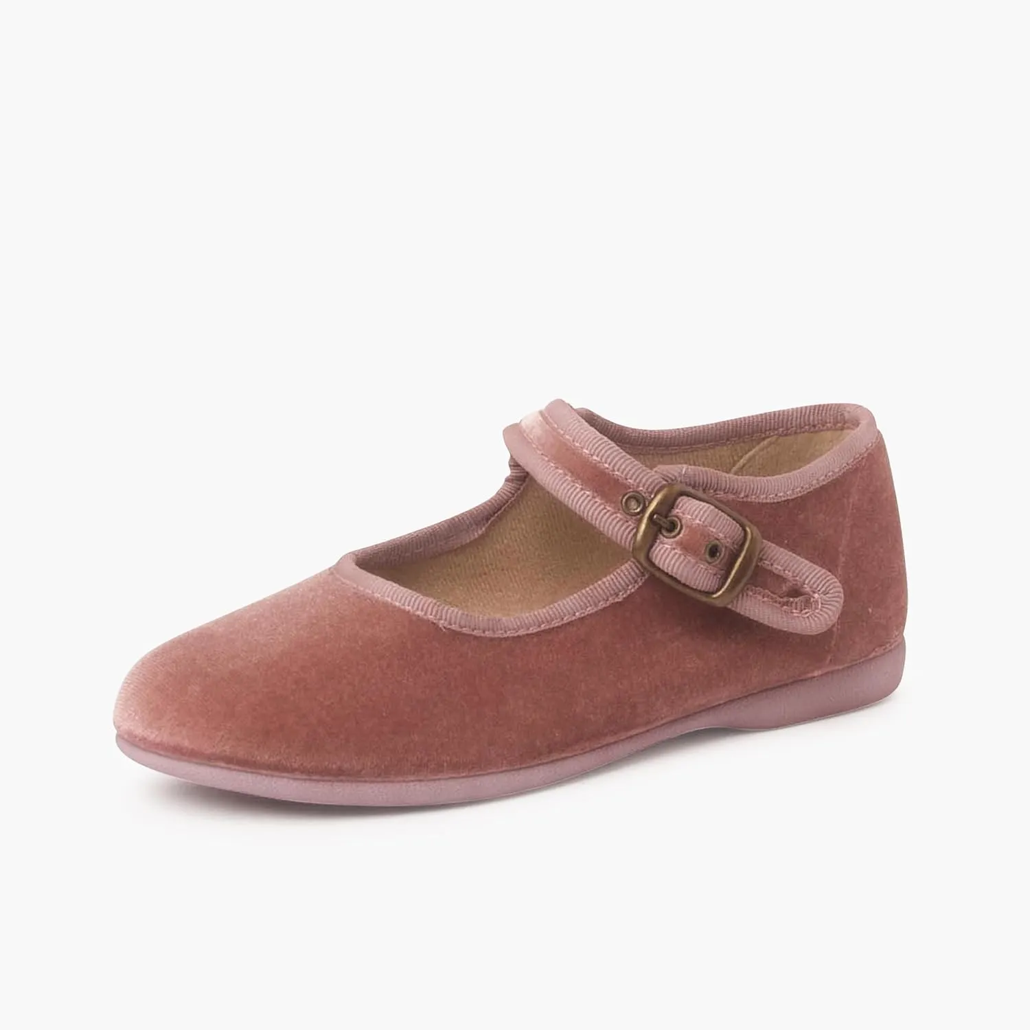 Girls Buckle Up Velvet Mary Janes