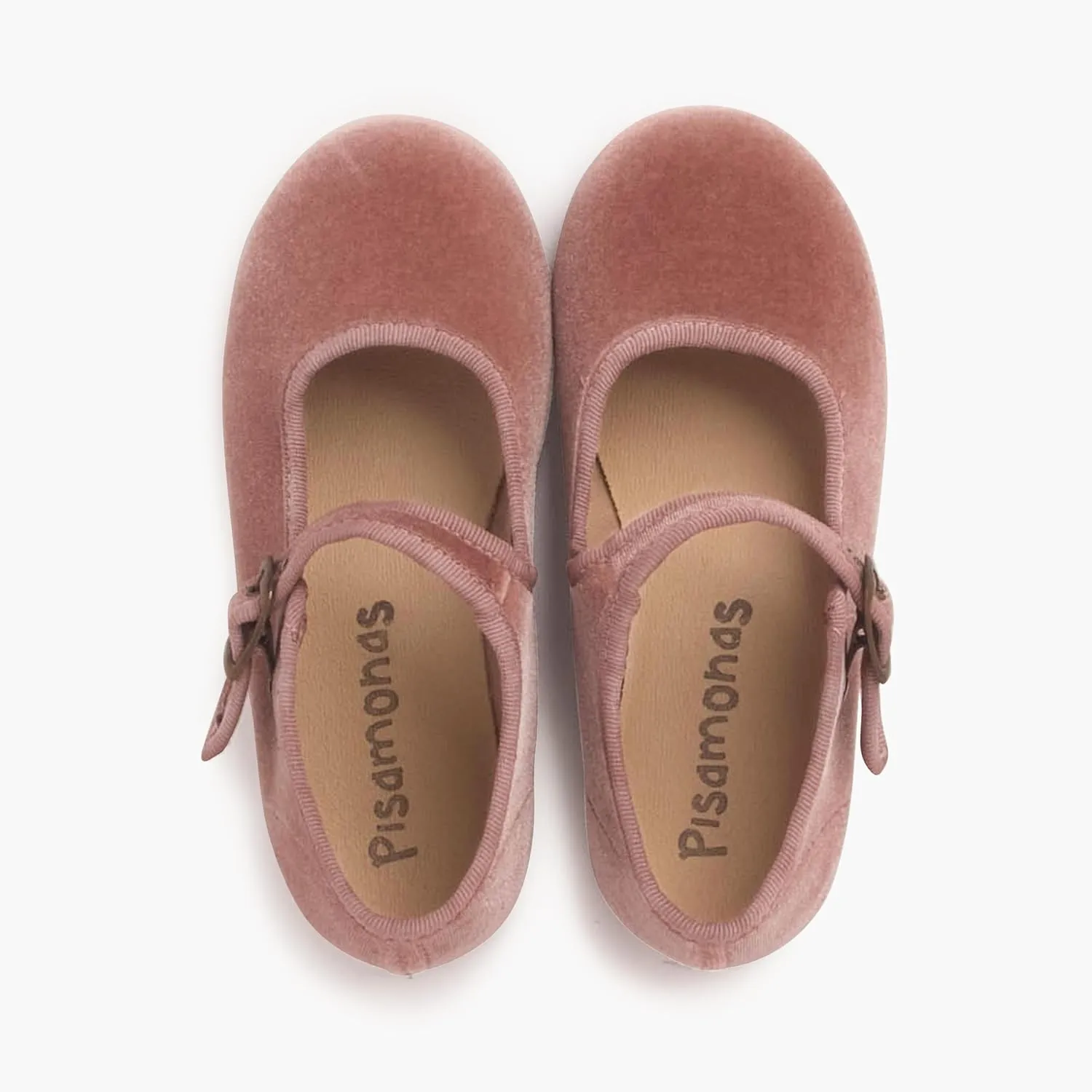 Girls Buckle Up Velvet Mary Janes