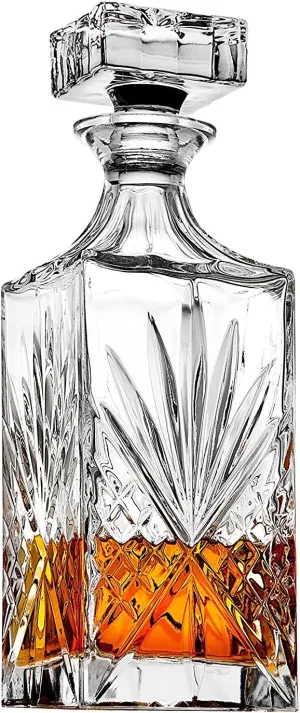Godinger Dublin Whiskey Decanter, Liquor Decanter, Alcohol Decanter, Beer Decanter, 750ml