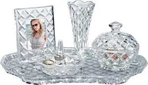 Godinger Shannon Crystal Vanity Set