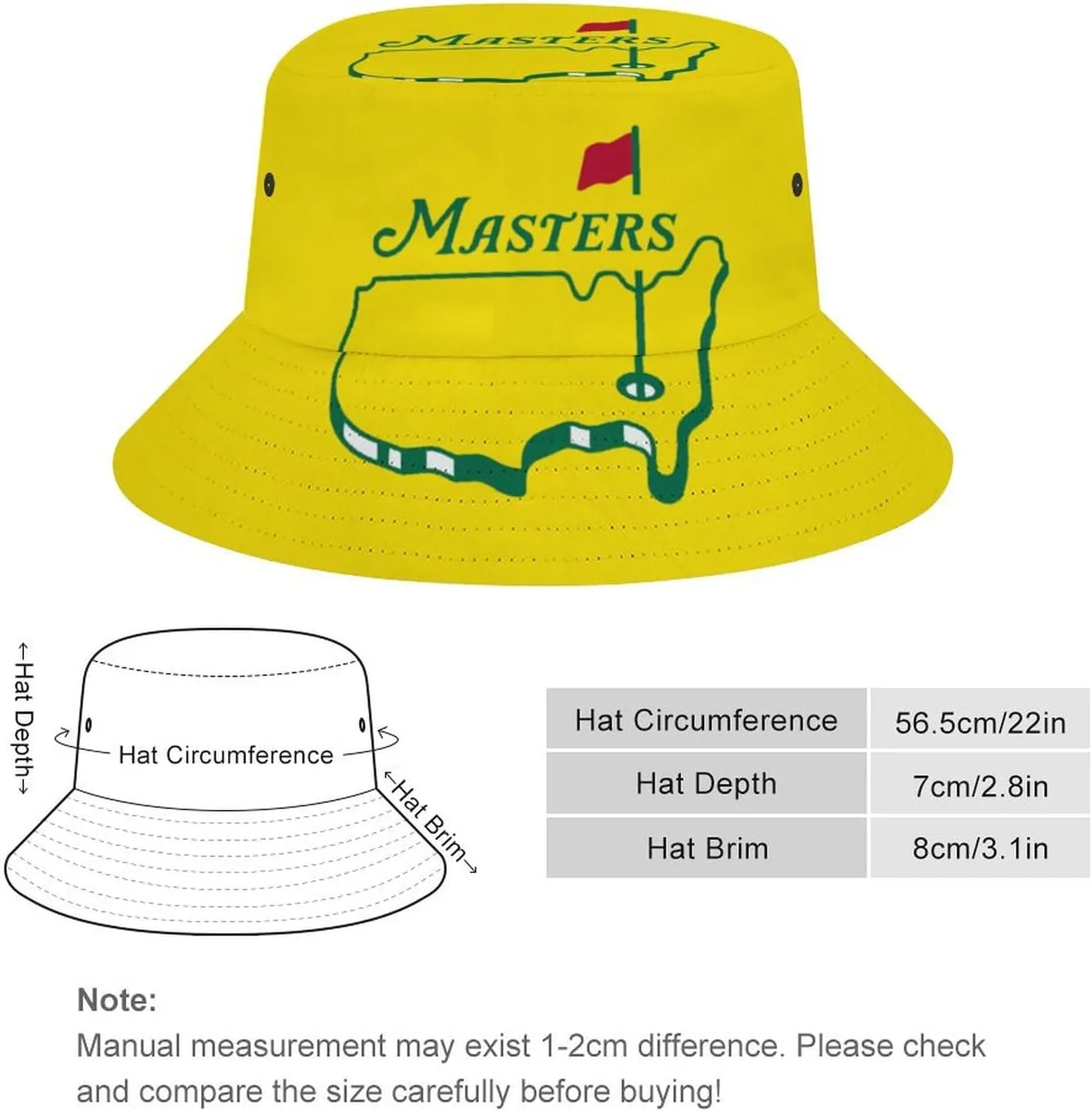 Golf Bucket Hats for Women Men Golf Lovers Sun Cap Packable Outdoor Fisherman Hat