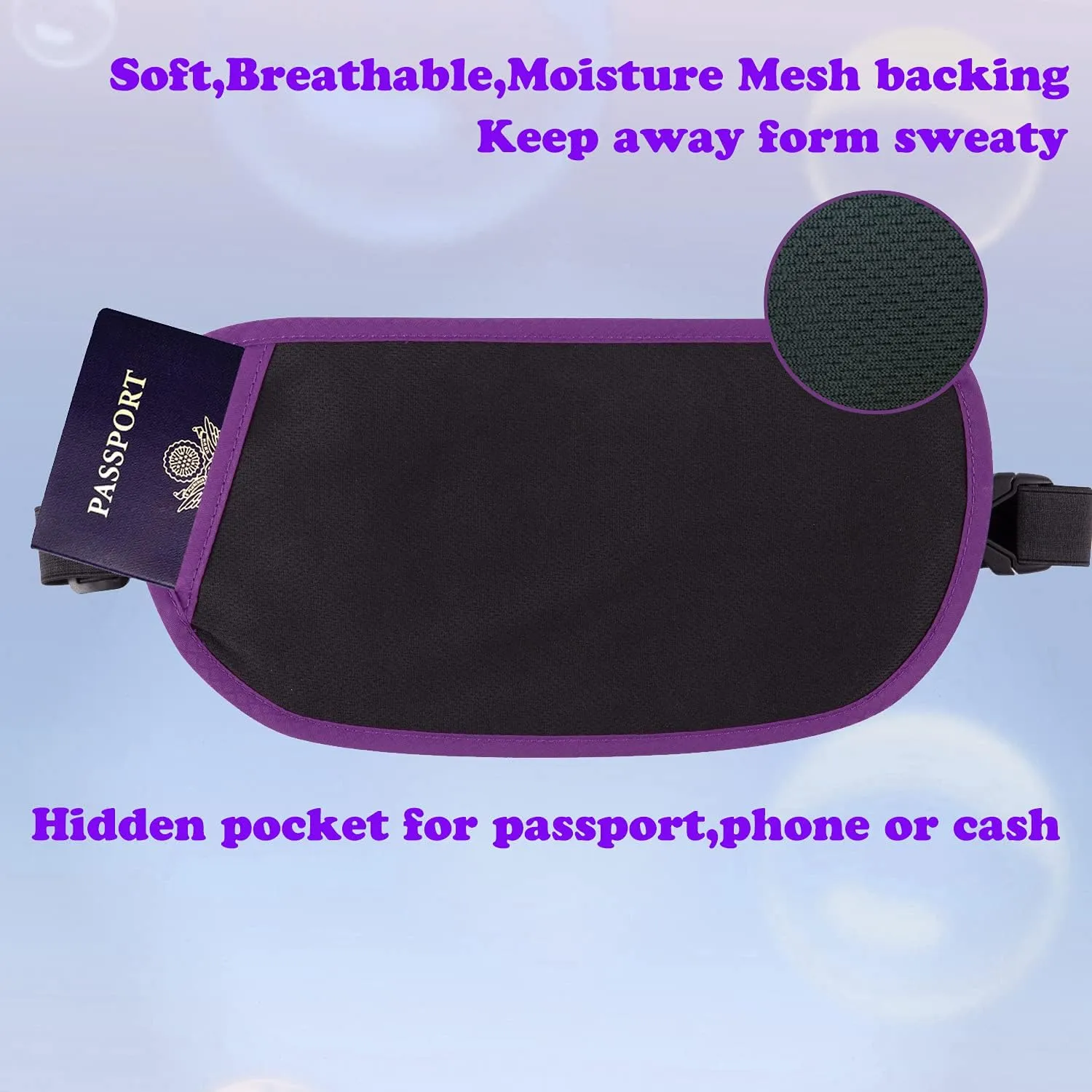 Goothdurs Fanny Pack for Women Men Fashion Waist Bag Waterproof Hip Bum Bag with Adjustable Belt for Running Travel Hiking Cycling Money