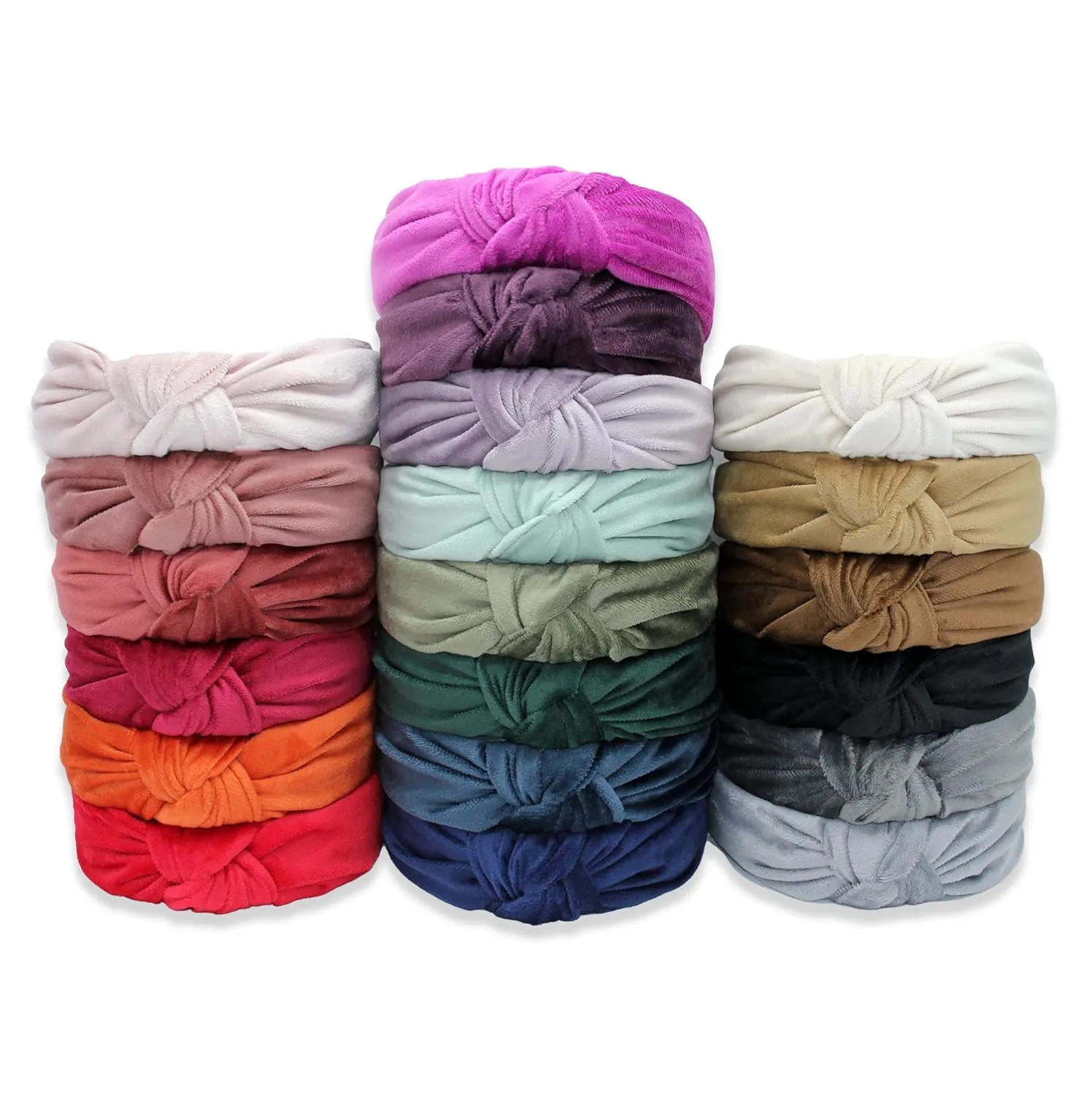 Green Velvet Headbands Women Girls Trendy, Womens Headbands are Knotted Headband for Women's Hair, Cute Headband Top Knot Fashion Designer
