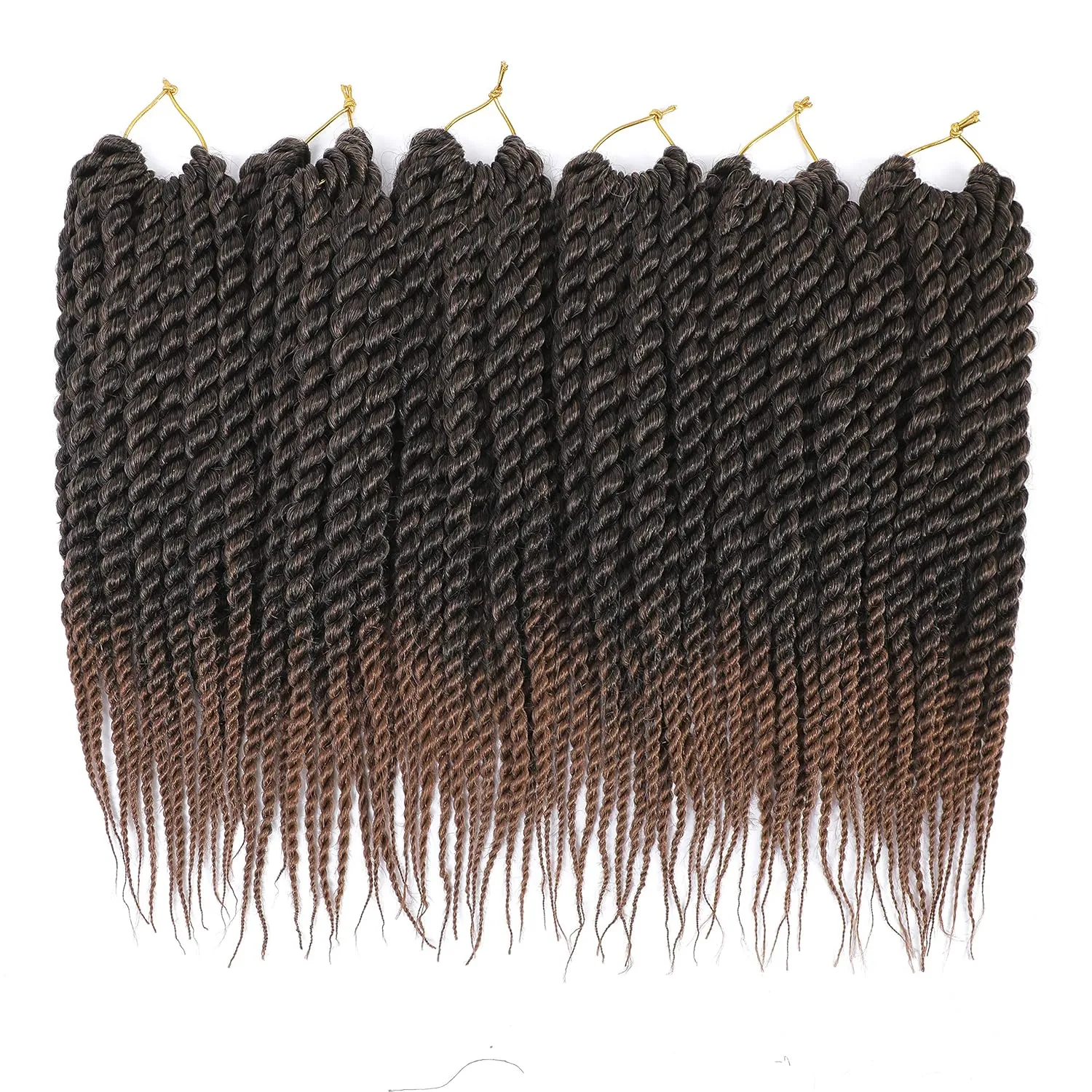 Havana Twist Crochet Hair 6 Packs 12 inch Crochet Braids Senegalese Twist Crochet Braiding Hair (T1B/30)