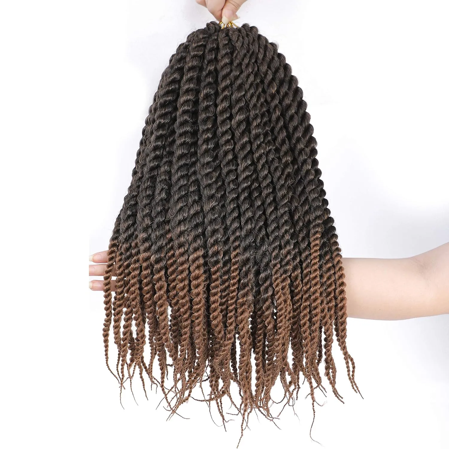 Havana Twist Crochet Hair 6 Packs 12 inch Crochet Braids Senegalese Twist Crochet Braiding Hair (T1B/30)