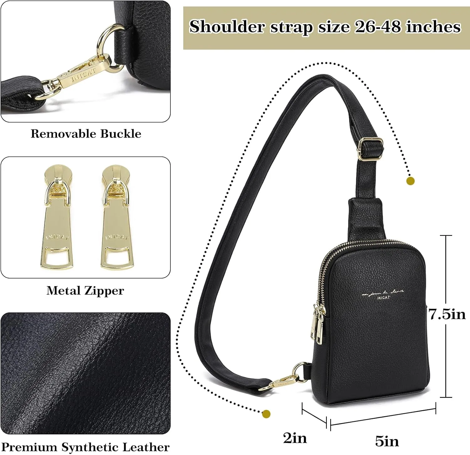 Haytijoe Small Crossbody Sling Bag for Women Travel Purses Anti Theft Cross Body Bag for Woman Fanny Packs