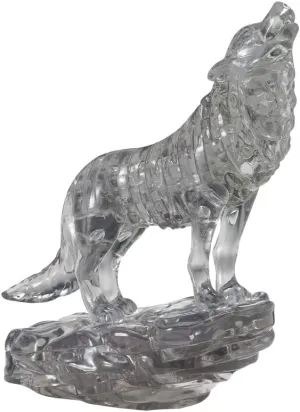 HCM Verlag 59181 Crystal Wolf Puzzle 37 Pieces Black, Mehrfarbig