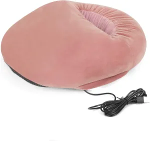 Heated Feet Warmer Electric Heating Pad Cushion Plush Foot Heater Heating Slippers Shoes Under Desk for Women Men Feet Leg Relief