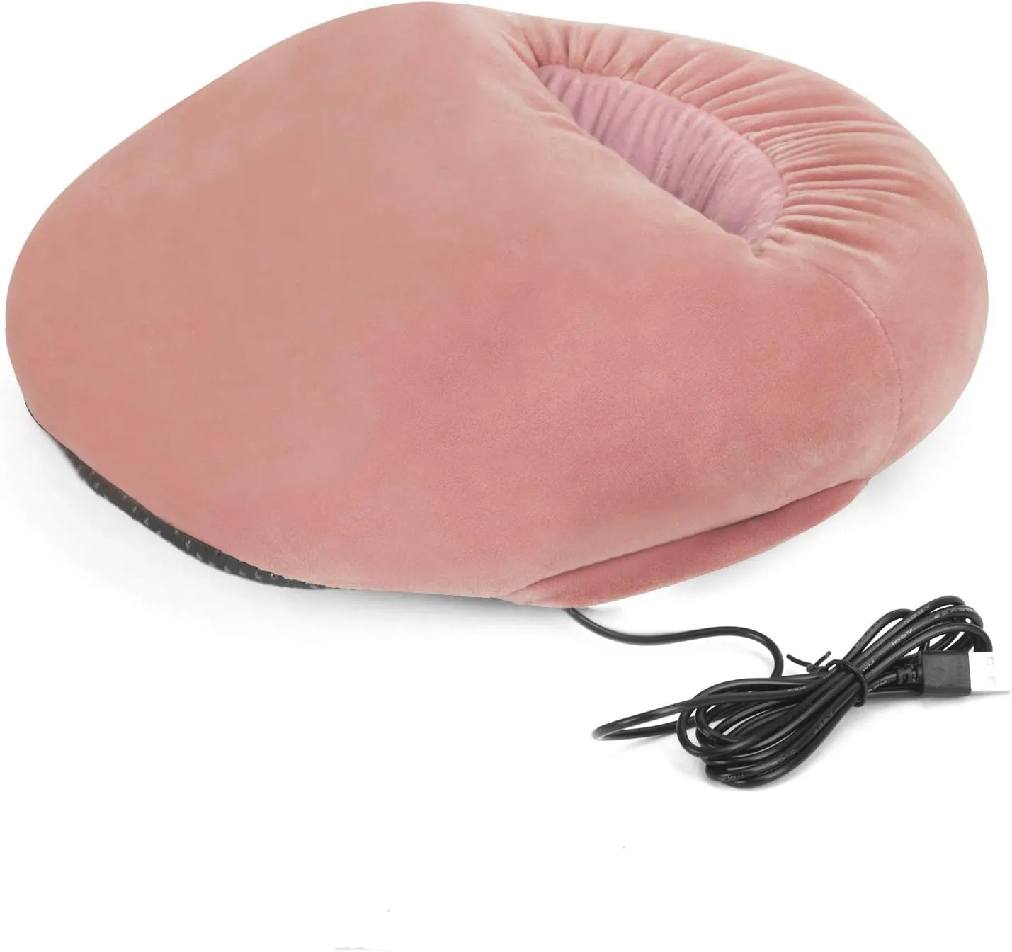 Heated Feet Warmer Electric Heating Pad Cushion Plush Foot Heater Heating Slippers Shoes Under Desk for Women Men Feet Leg Relief