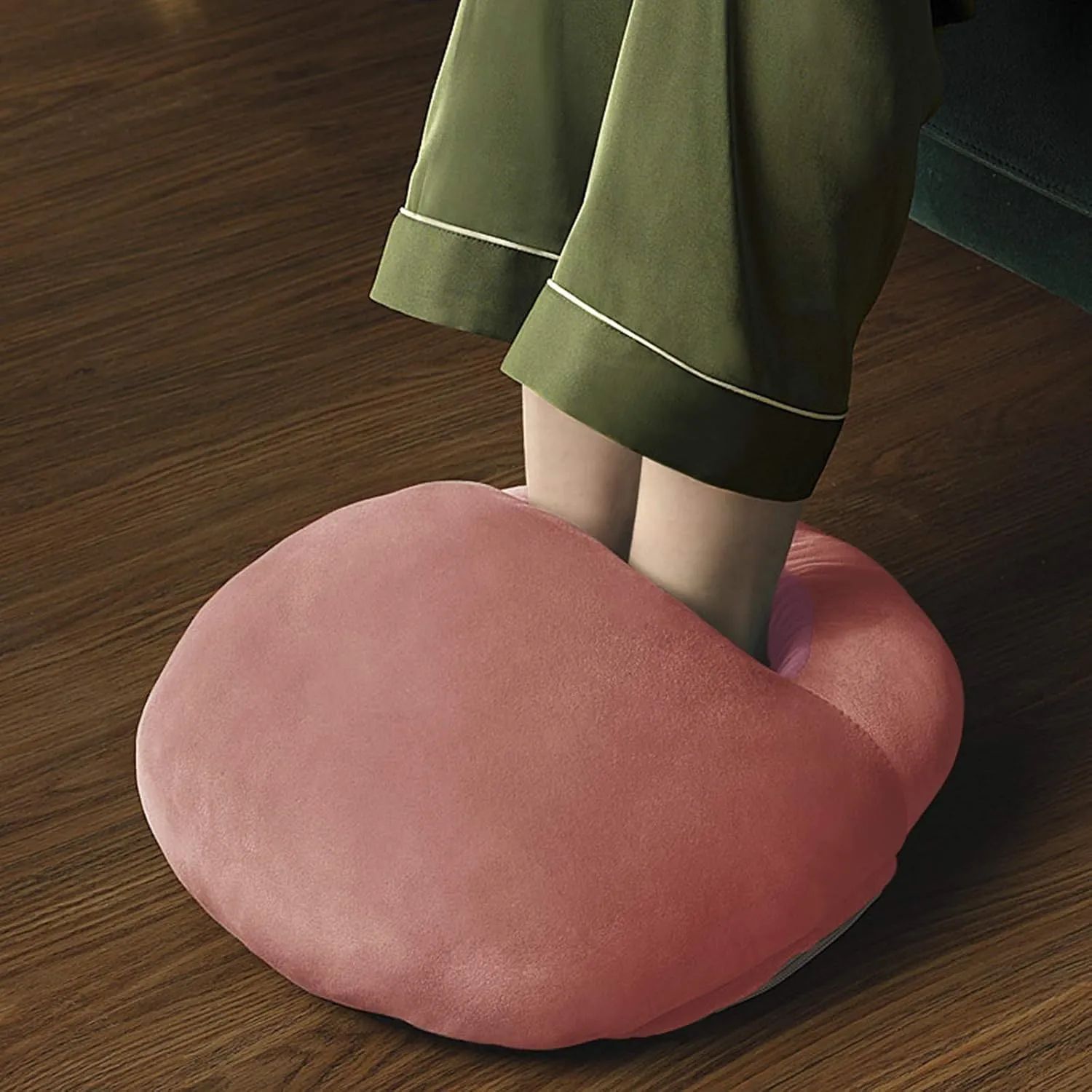 Heated Feet Warmer Electric Heating Pad Cushion Plush Foot Heater Heating Slippers Shoes Under Desk for Women Men Feet Leg Relief