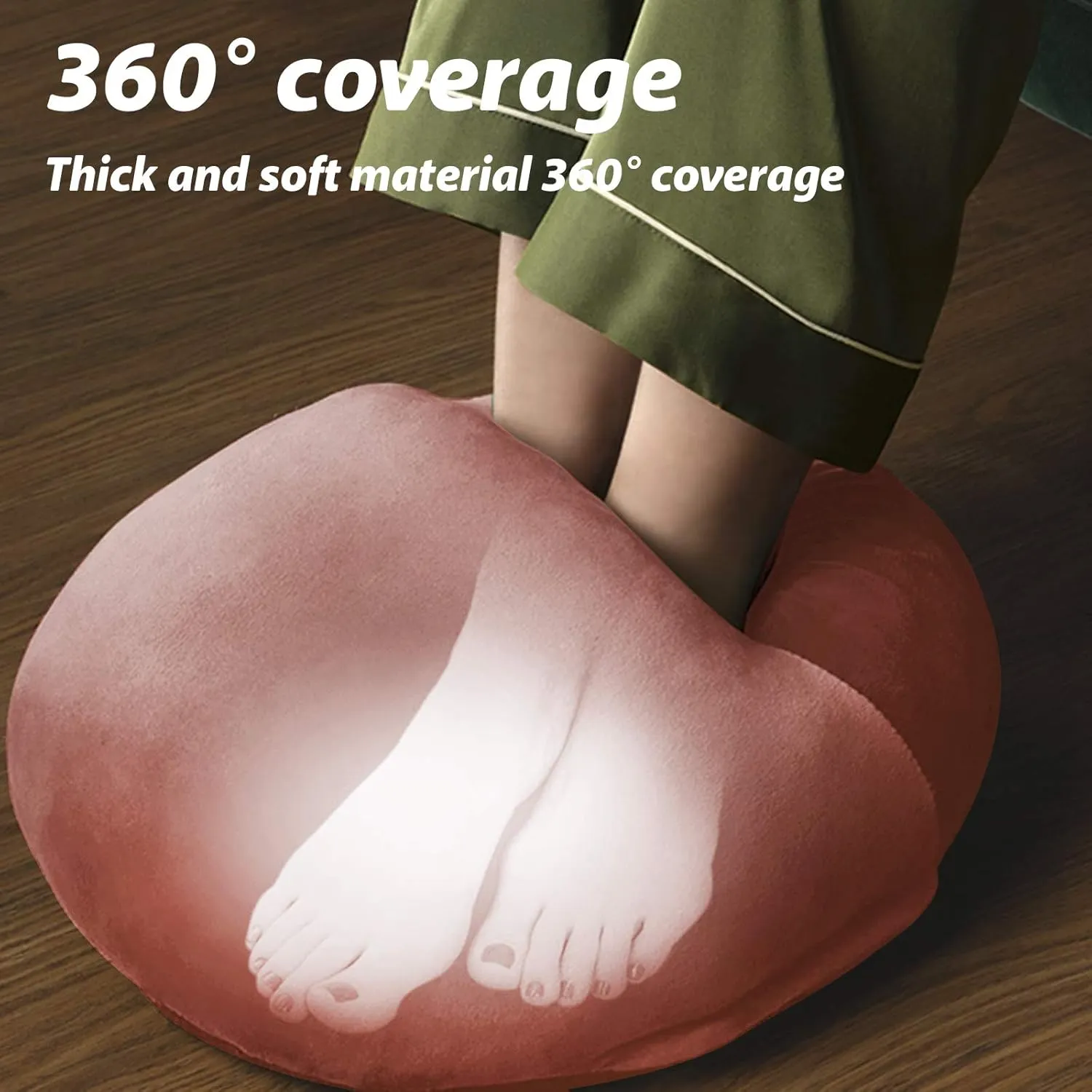 Heated Feet Warmer Electric Heating Pad Cushion Plush Foot Heater Heating Slippers Shoes Under Desk for Women Men Feet Leg Relief