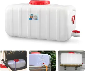 Heavy Duty Water Container Plastic Water Storage Carrier with Tap 50l 80l 110l 200l Water Tank Water Bottle Dispenser for Camping Caravan Hiking Outdoor(Size:50L)