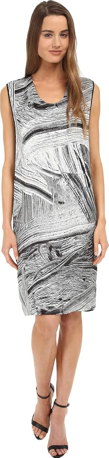 Helmut Lang Women's Method Print Silk Shift Dress