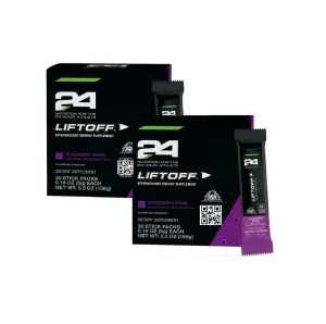 herball 24- blackberry spark energy drink stick packs (30 stick packs)-2 pack