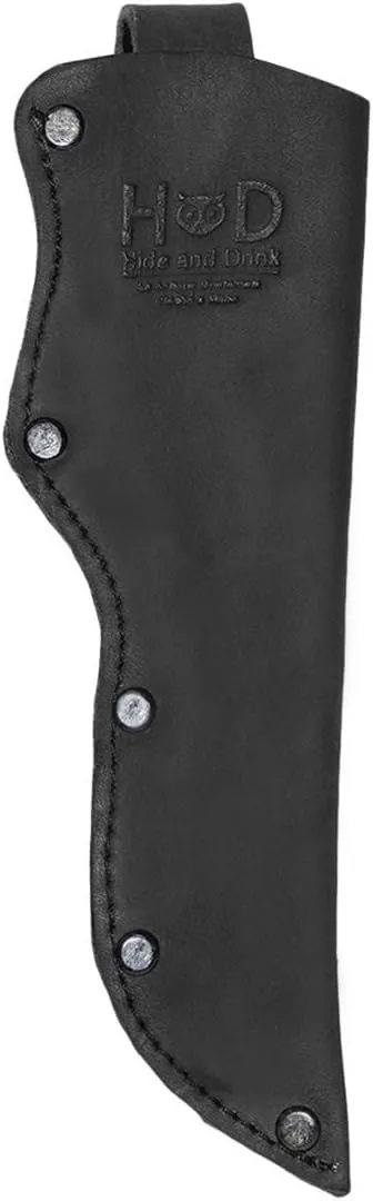 Hide & Drink, Thick Leather Mora Knife Sheath w/Belt Loop, Handmade Includes 101 Year Warranty (Charcoal Black)