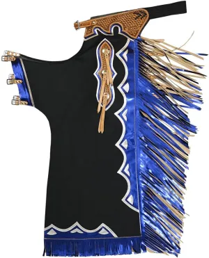 HILASON Western Horse Bull Riding Genuine Leather Rodeo Chaps | Leather Bull Riding Chaps for Men and Women | Bull Riding Chaps | Western Chaps Leather | Unisex Riding Chaps