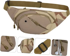 Homoyoyo Djustable Waist Bag Waterproof Sports Phone Bag for Men Outdoor Fanny Pack Earphone Slot Id Keys Lipstick Organizer