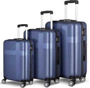 HOUAGI Luggage Sets Hardshell 3pcs Clearance Luggage Hardside Lightweight Suitcase Sets Spinner Wheels TSA Lock 20in/24in/28in