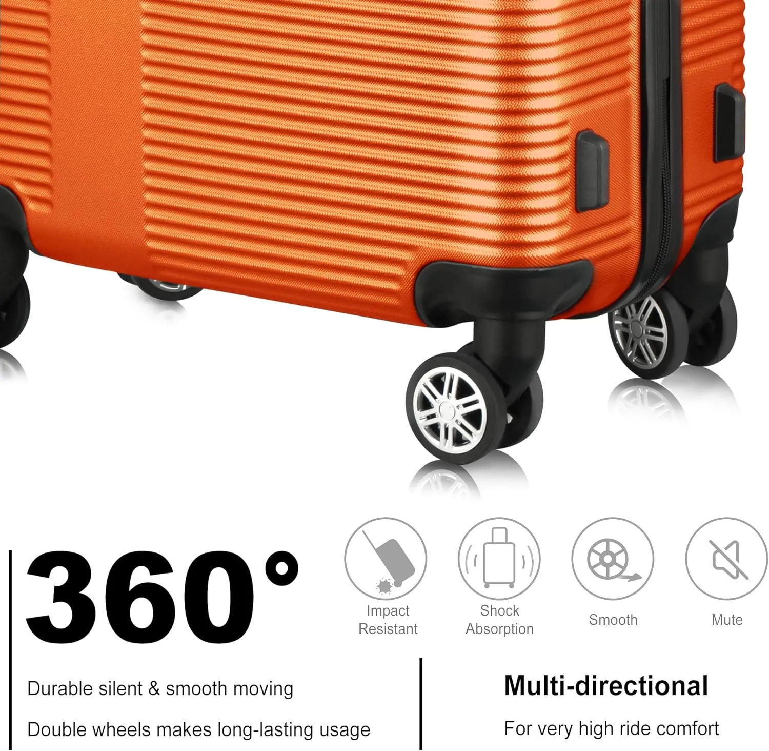 HOUAGI Luggage Sets Hardshell 3pcs Clearance Luggage Hardside Lightweight Suitcase Sets Spinner Wheels TSA Lock 20in/24in/28in