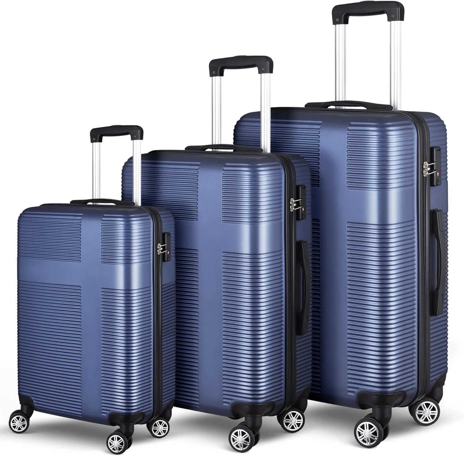 HOUAGI Luggage Sets Hardshell 3pcs Clearance Luggage Hardside Lightweight Suitcase Sets Spinner Wheels TSA Lock 20in/24in/28in