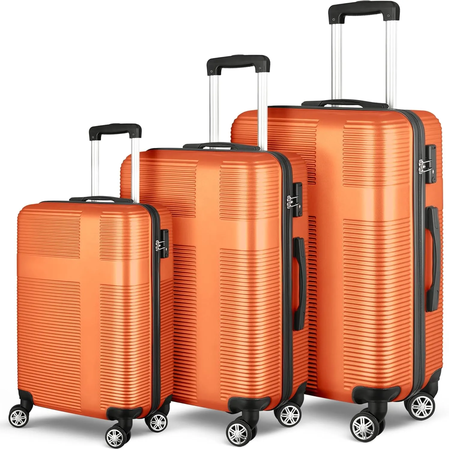 HOUAGI Luggage Sets Hardshell 3pcs Clearance Luggage Hardside Lightweight Suitcase Sets Spinner Wheels TSA Lock 20in/24in/28in
