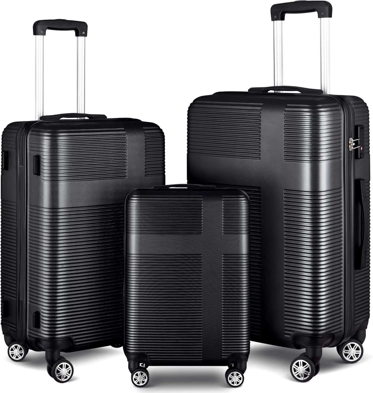 HOUAGI Luggage Sets Hardshell 3pcs Clearance Luggage Hardside Lightweight Suitcase Sets Spinner Wheels TSA Lock 20in/24in/28in