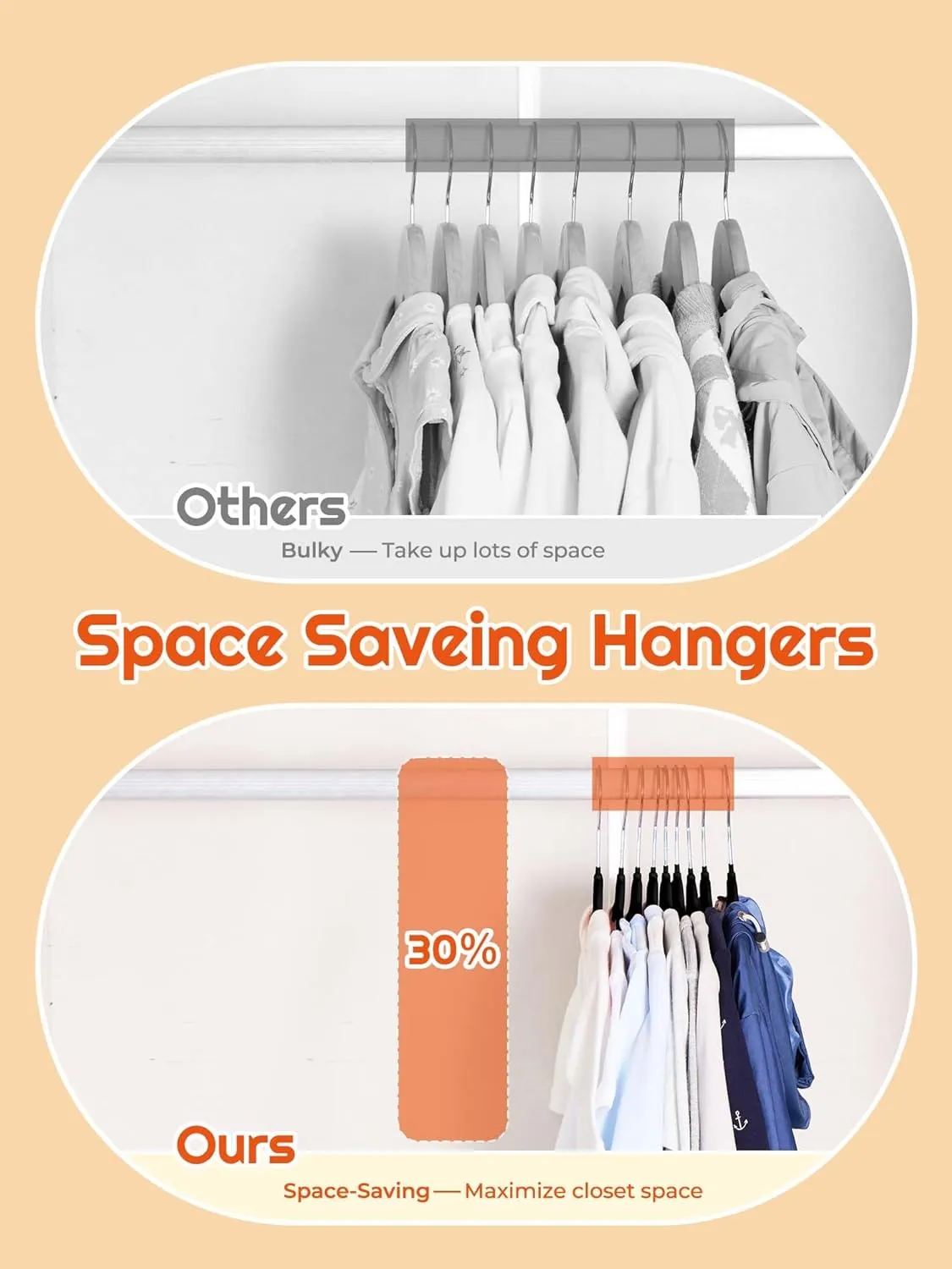 HOUSE DAY 14 Inch Kids Velvet Hangers 50 Pack, Durable Big Kid Hangers for Youth, Teen, Non Slip Kids Felt Hanger, Cute Childrens Hanger for Closet, Black