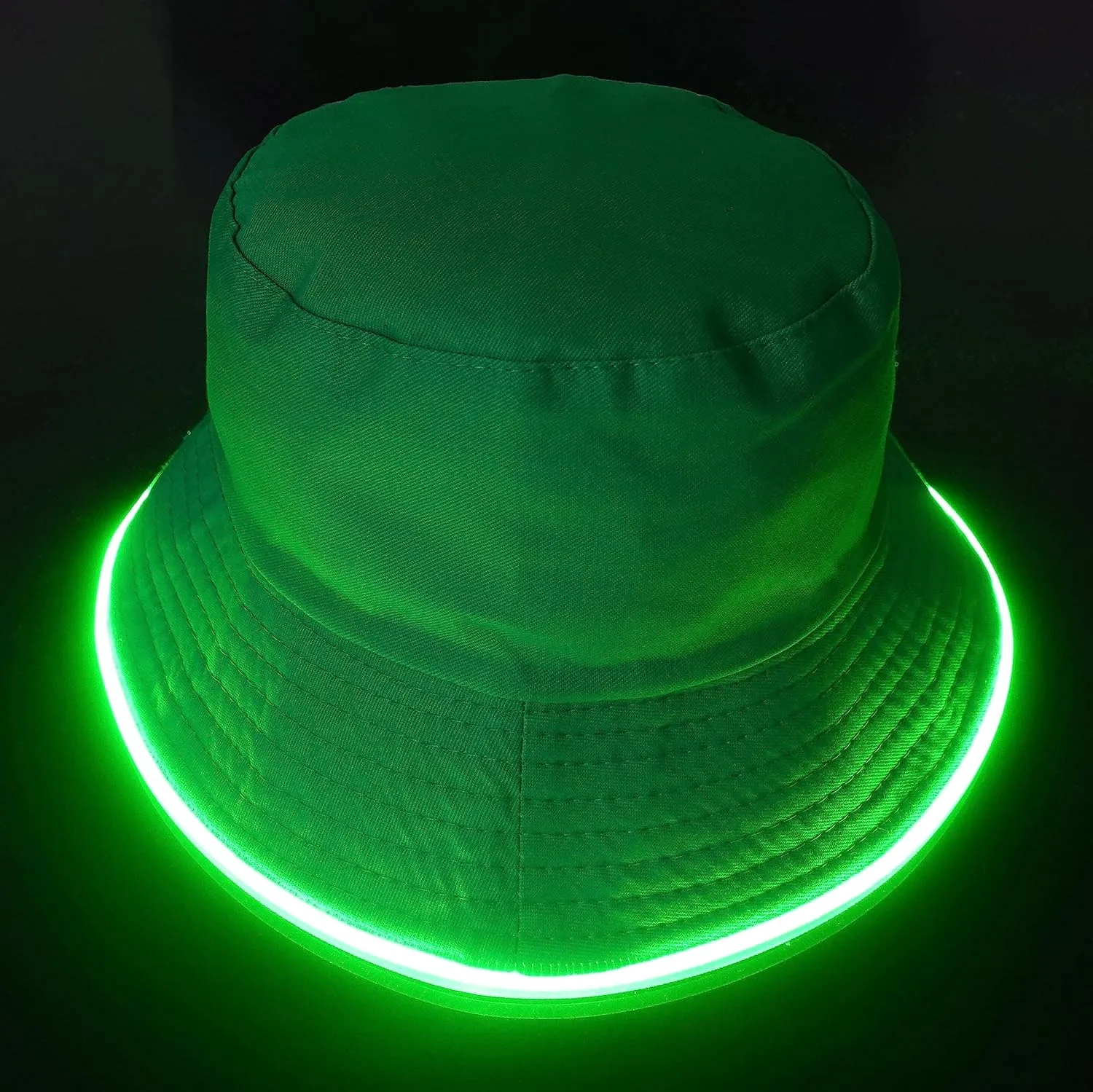 House Of Rave LED Bucket Hat - Neon Rave Accessory & Festival Outfit - Light Up Rave Bucket Hat for Men, Women