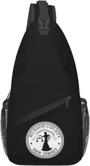 Hudson County Seal Crossbody Bags For Women Men Chest Backpack Gym Shoulder Bag Travel Outdoor Sports Casual Crossbody Bags
