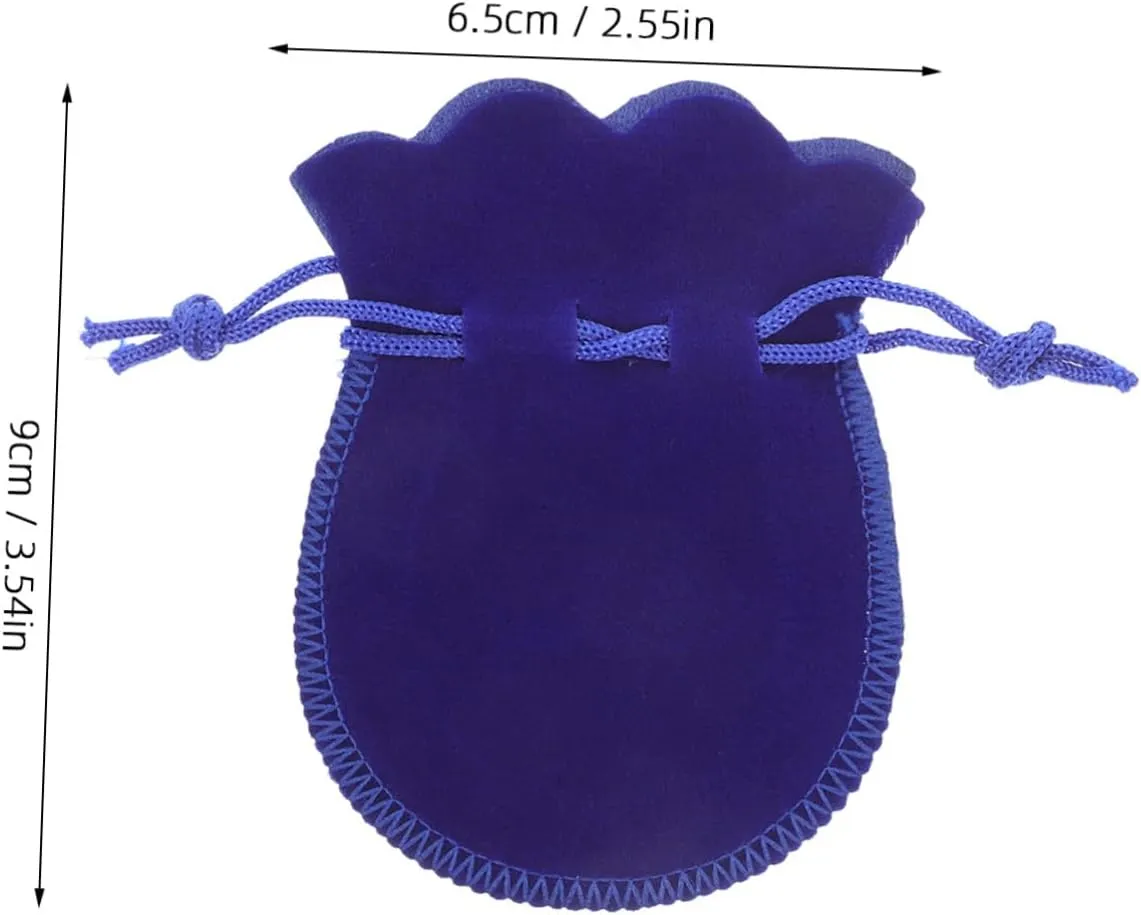 IMIKEYA 10pcs Drawstring Jewelry Pouch Velvet Storage Bag for Candy Jewelry Wedding Favor Party
